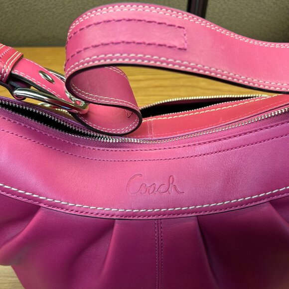 Coach Hobo Bag Pink Brand New Leather - Picture 12 of 16
